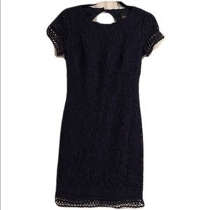 2/$10 Laundry by Shelli Segal Navy Crochet Dress